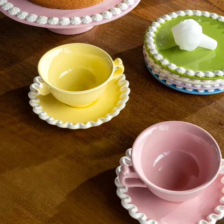 & klevering - Whip Tasse avec soucoupe, 150 ml
