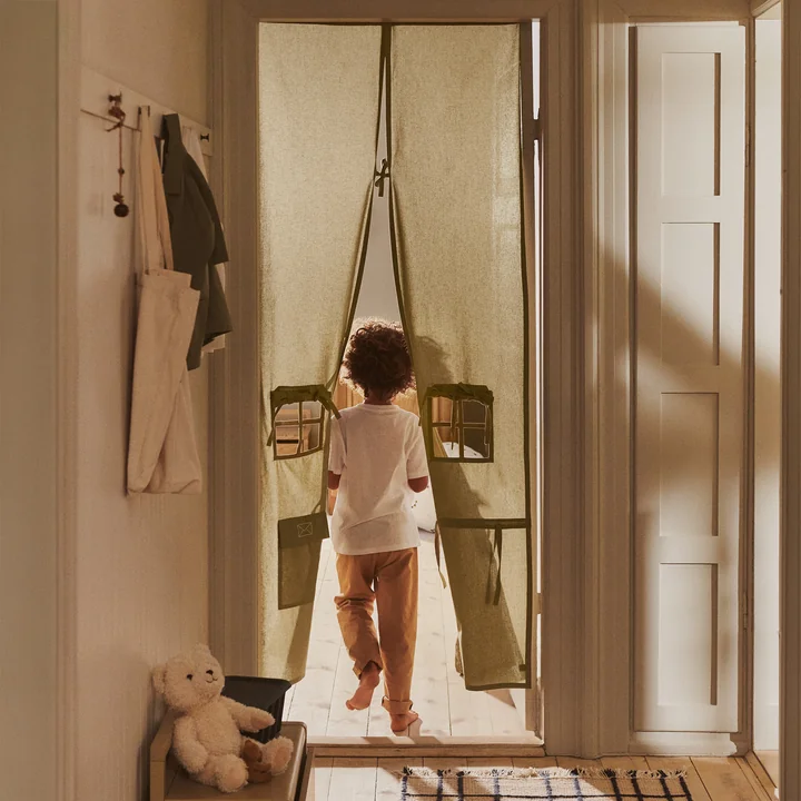 Ferm Living - Settle Rideau de porte, elm green
