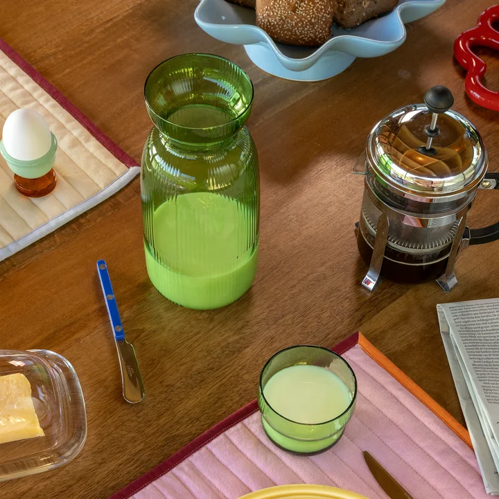 & klevering - Circus Carafe 1,3 L avec verre à boire, vert