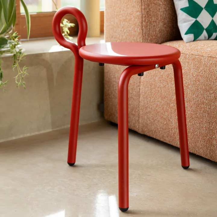 & klevering - Lasso Tabouret, rouge