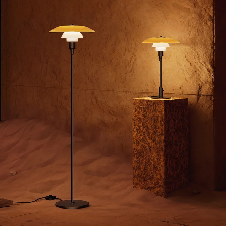 Louis Poulsen - PH 3½-2½ Lampadaire Centenary Edition, ambre / blanc opale