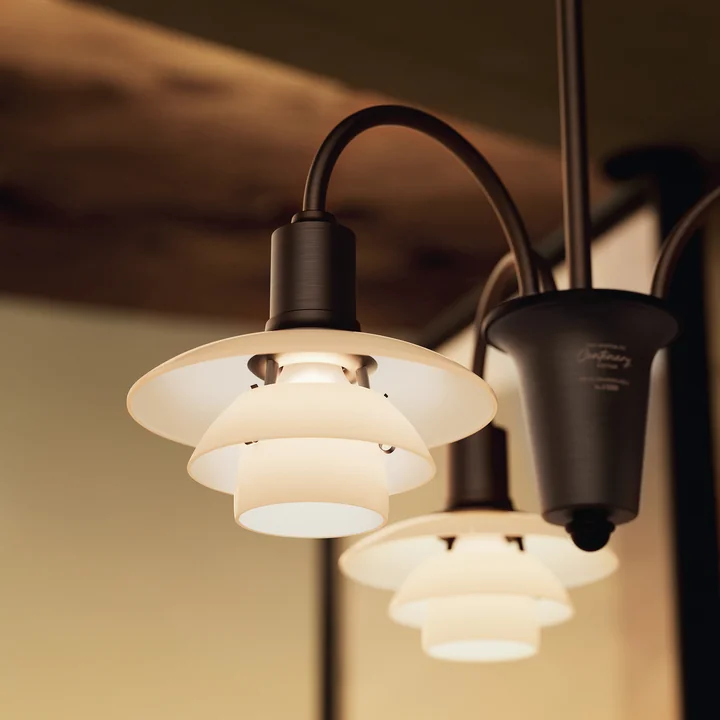 Louis Poulsen - PH 1/1 Lustre Centenary Edition, aged brass / dusty terracotta (3-bras)