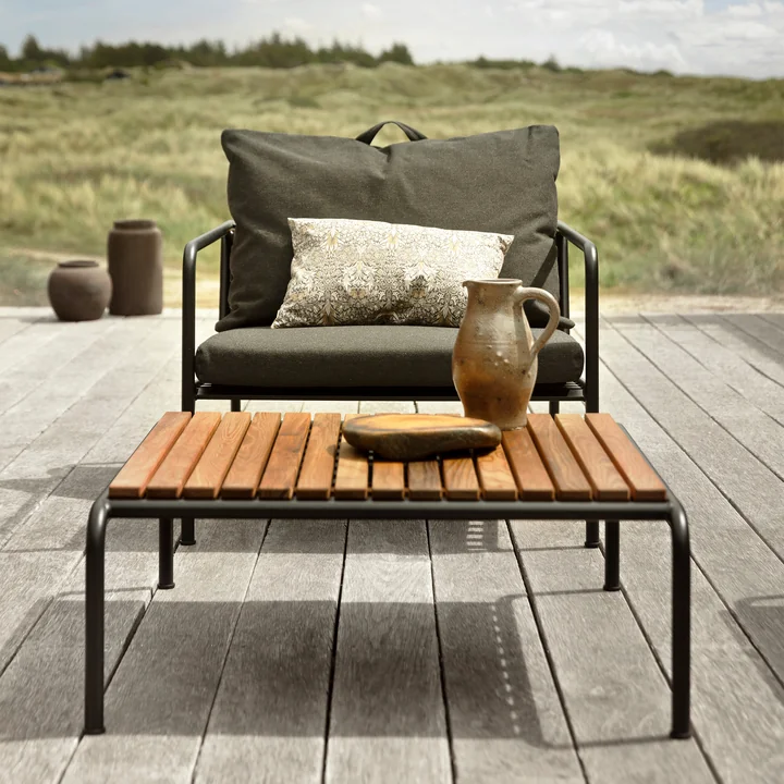 HOUE - AVON Chaise, noir / charcoal, AVON Table, frêne thermique / noir