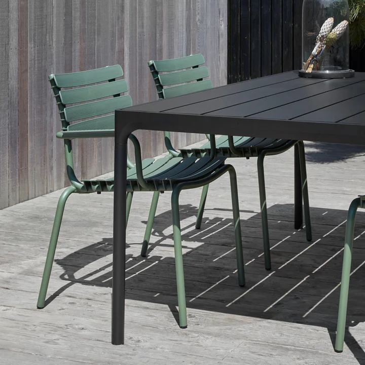 HOUE - ReCLIPS Outdoor Dining fauteuil, vert olive