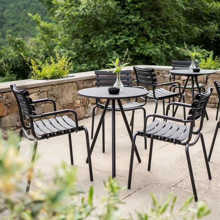 HOUE - ReCLIPS Outdoor Dining fauteuil, noir