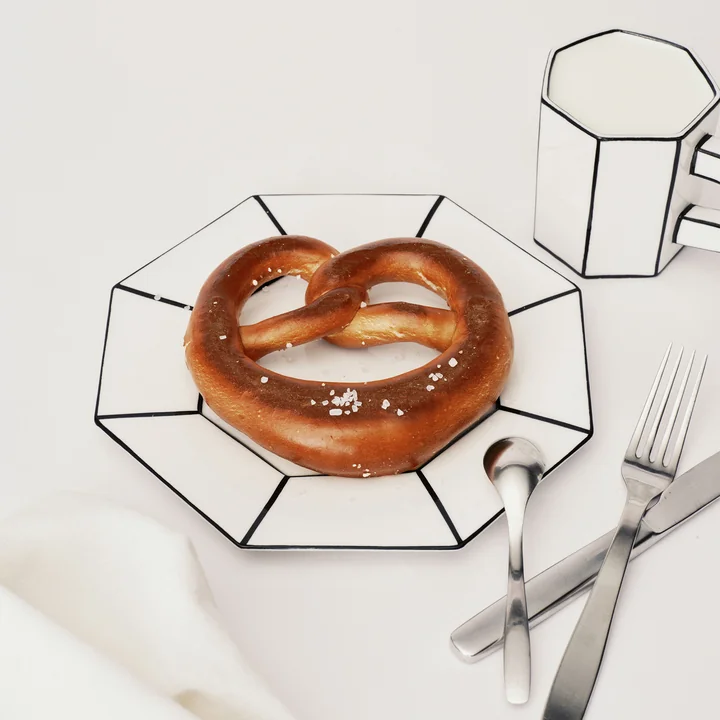 Serax - Carte Blanche Assiette à dessert, blanc / noir