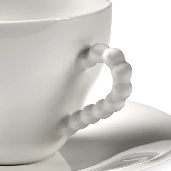 Serax - Perle Fine Tasse et soucoupe, blanc