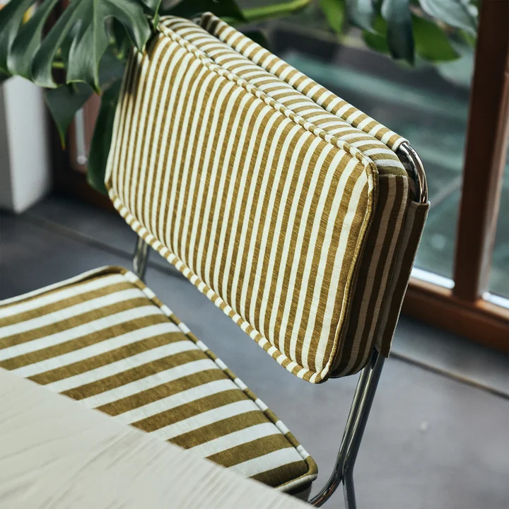 HKliving - Endless Chaise de salle à manger, stripe / sunflower