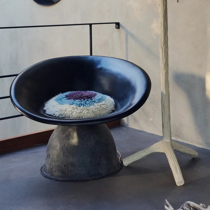 HKliving - Fluffy Coussin, Ø 40 cm, eye catcher