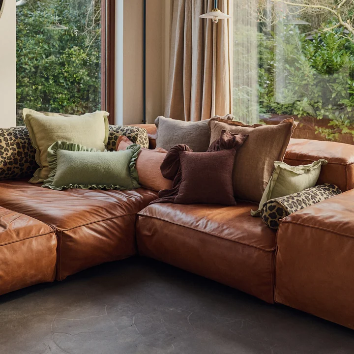 HKliving - Coussin, 45 x 45 cm, rosemint