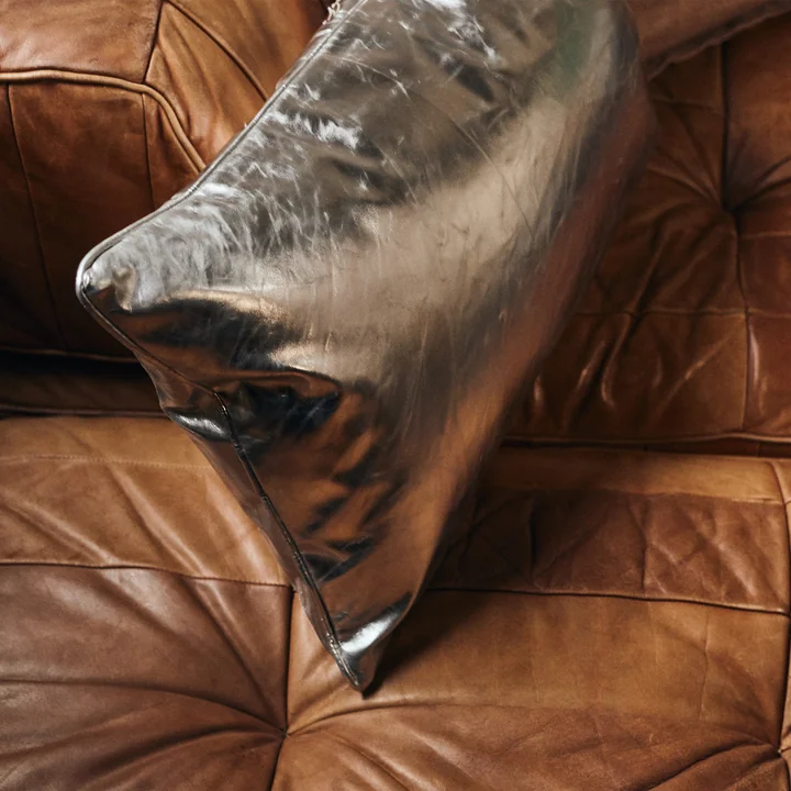 HKliving - Coussin, 60 x 35 cm, silver lining