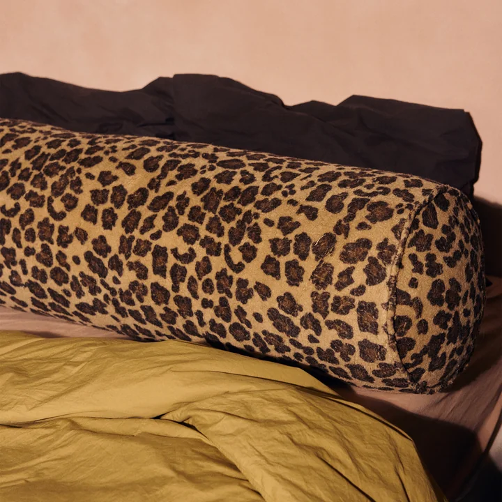 HKliving - Coussin à roulettes, Ø 30 x 150 cm, panthère