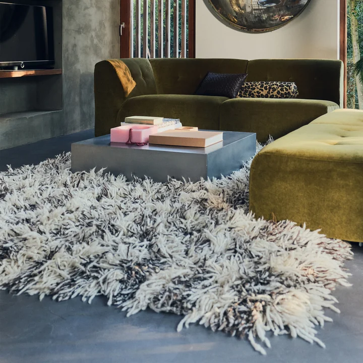 HKliving - Shaggy Tapis, 200 x 300 cm, checkers