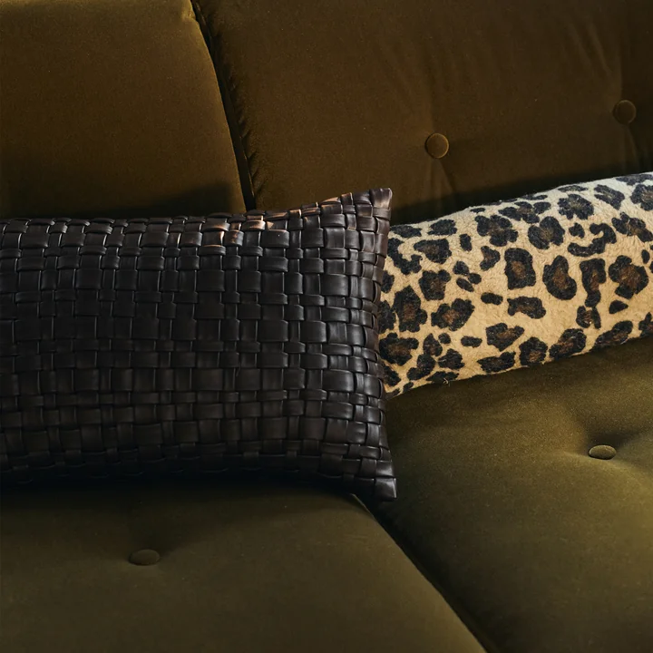 HKliving - Woven Coussin, 50 x 30 cm, chocolate brown