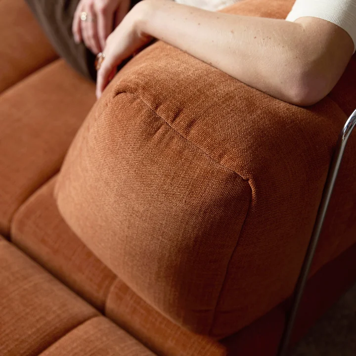 Innovation Living - Cozypad Canapé-lit, rust-orange-tissu-412-Esina