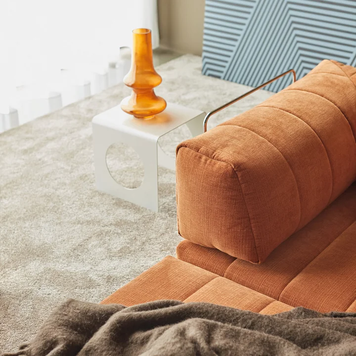 Innovation Living - Cozypad Canapé-lit, rust-orange-tissu-412-Esina