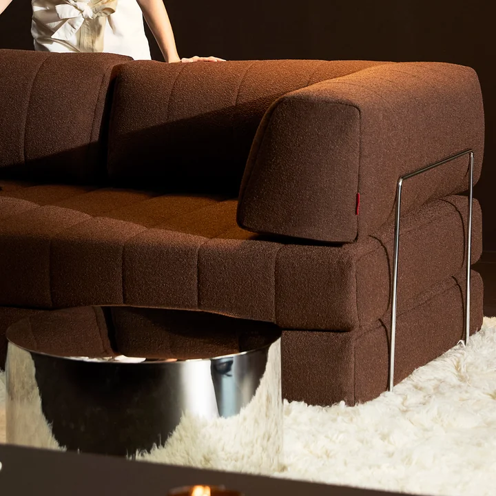 Innovation Living - Cozypad Canapé-lit, 2 coussins de dossier en L, rust orange (tissu 412 Esina)