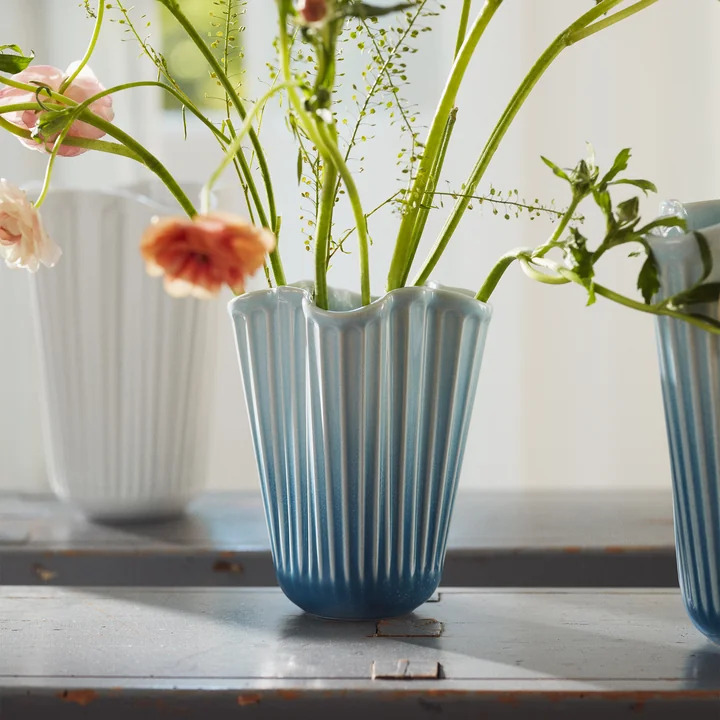 Kähler Design - Hammershøi Unfold Vase, H 16,5 cm, bleu