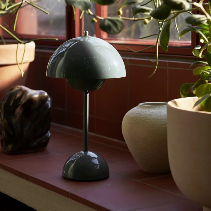 &Tradition - Flowerpot Akku Tischleuchte VP9, steinblau