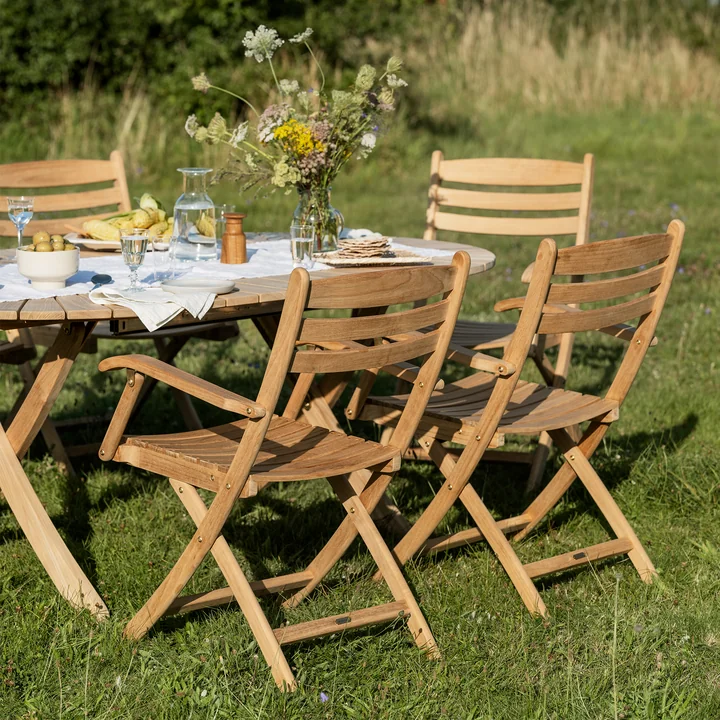 Fritz Hansen - Skagerak Selandia Chaise pliante avec accoudoirs, teck