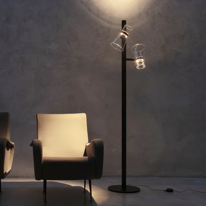 Flos - Nocturne Lampadaire F2 Cône, noir