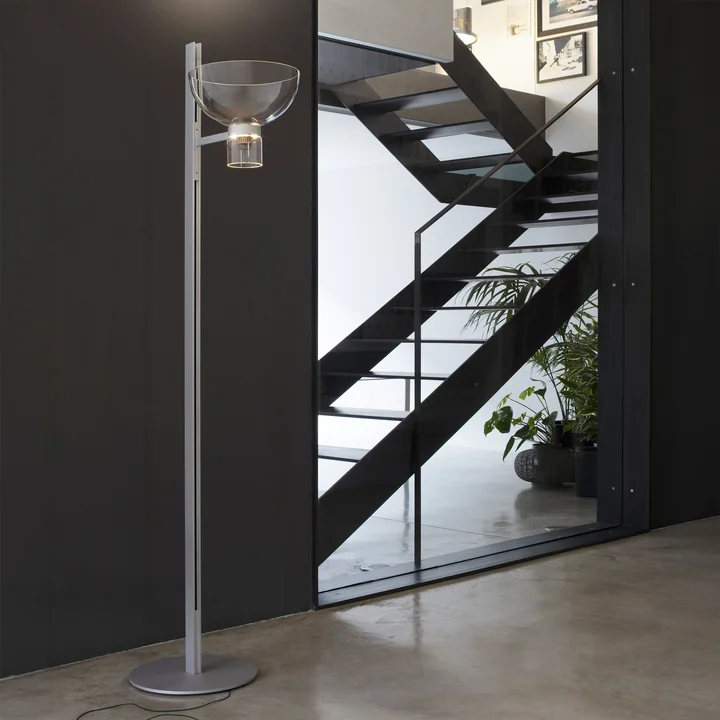 Flos - Nocturne Lampadaire F1 coque, argent