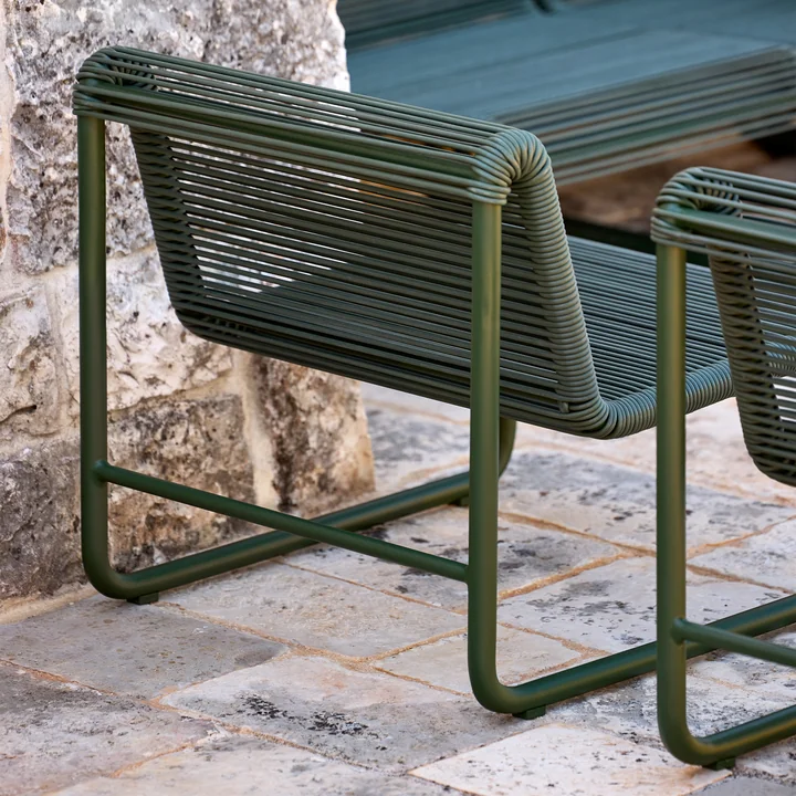Cane-line - Al Dente Fauteuil de salon, vert foncé