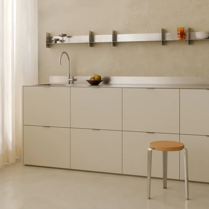 TipToe - PLI étagère murale, CORE, acier inoxydable