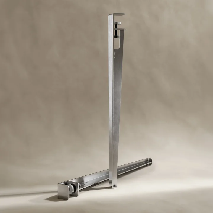 TipToe - Pied de table et de bureau H 75 cm, CORE, acier inoxydable