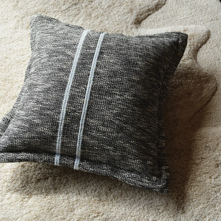 Tom Dixon - Track Coussin, 56 x 56 cm, noir / blanc