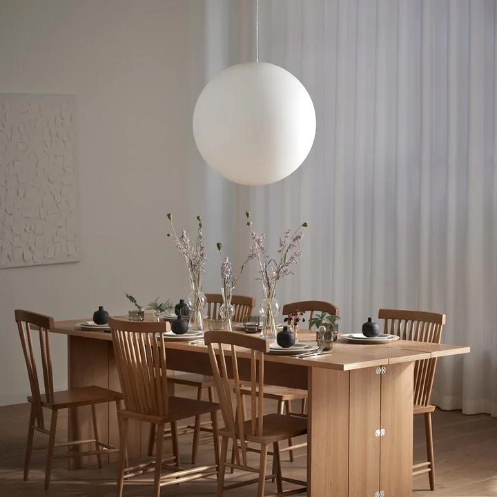 Design House Stockholm - Luna Suspension XL Ø 60 cm, blanc