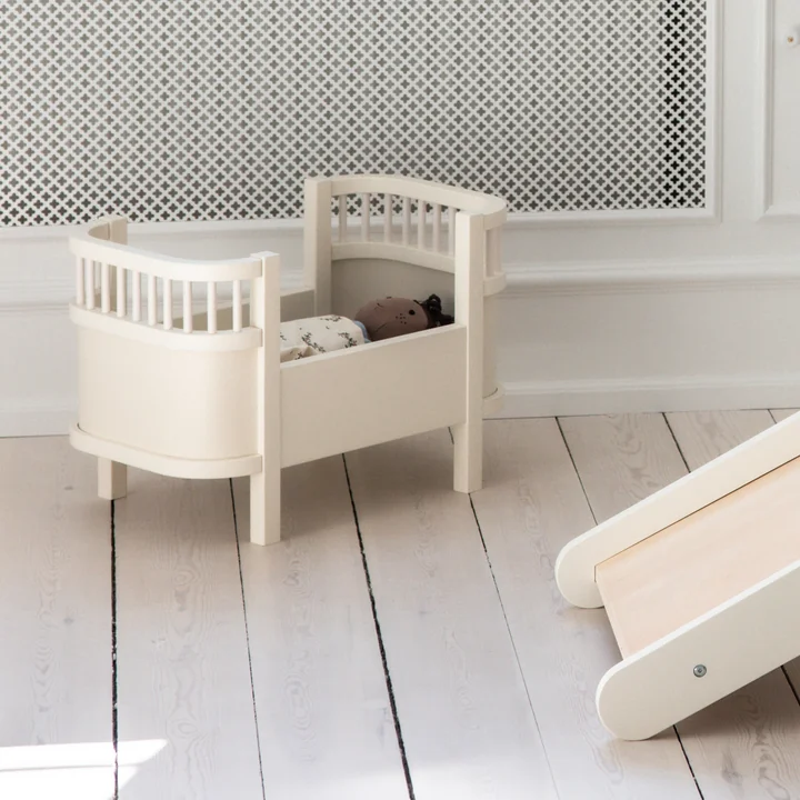 Sebra - Lit de poupée et matelas, blanc