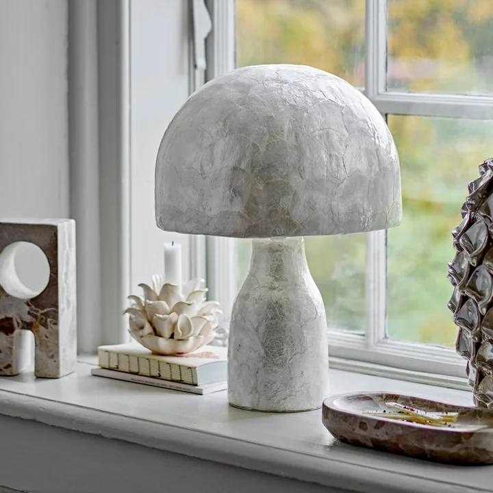 Bloomingville - Adria Lampe de table, H 43 cm, mother of pearl