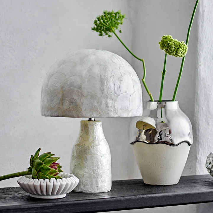 Bloomingville - Adria Lampe de table, H 43 cm, mother of pearl