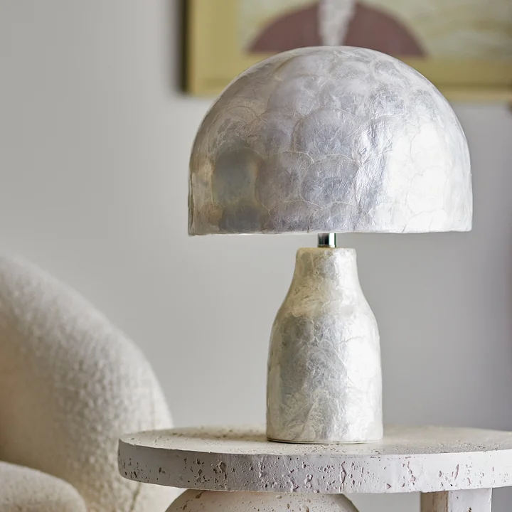Bloomingville - Adria Lampe de table, H 43 cm, mother of pearl