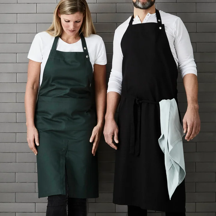 The Organic Company - Tablier avec poche, vert foncé