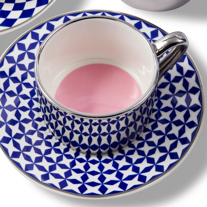 POLSPOTTEN - Aunty Serie, Tasse à expresso avec soucoupe, multicolore