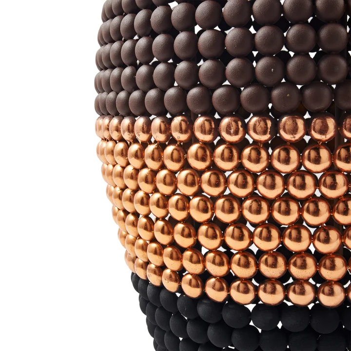 POLSPOTTEN - Dot Tabouret, rayé, marron foncé