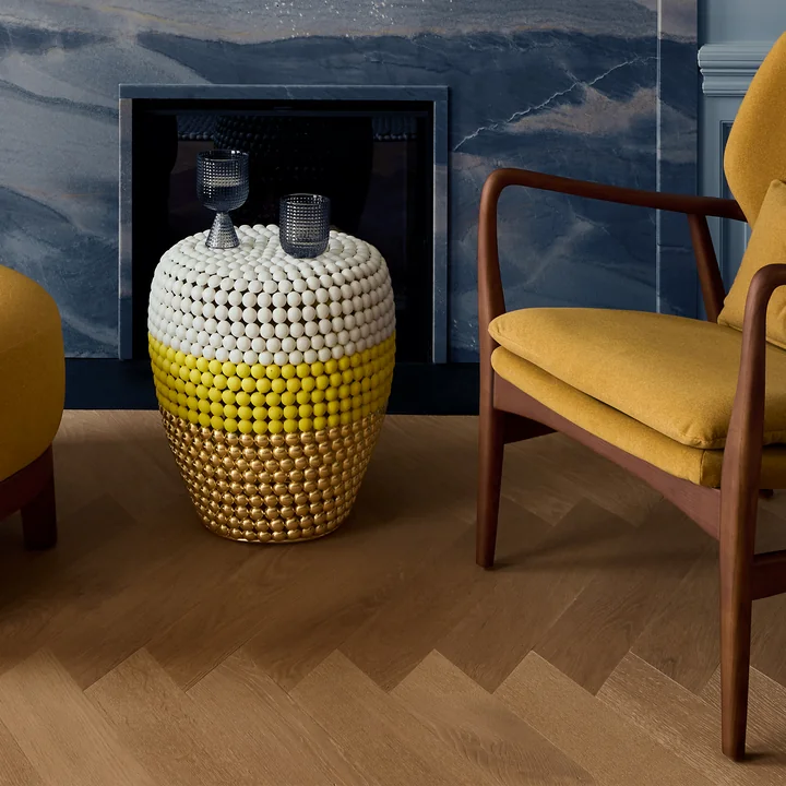 POLSPOTTEN - Dot Tabouret, rayé, blanc