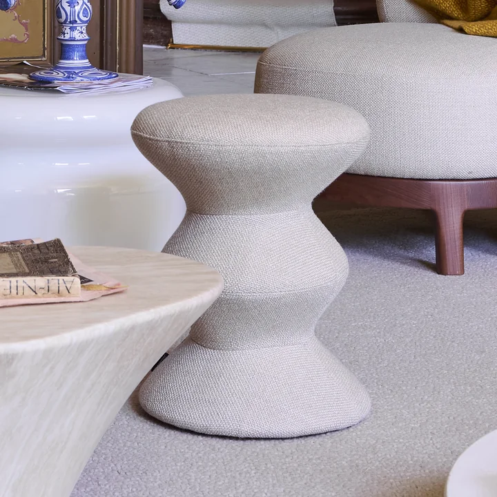 POLSPOTTEN - Zig Zag Tabouret Soft, beige