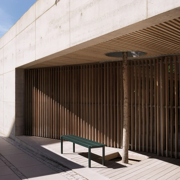 Muuto - Linear Steel Banc, vert foncé