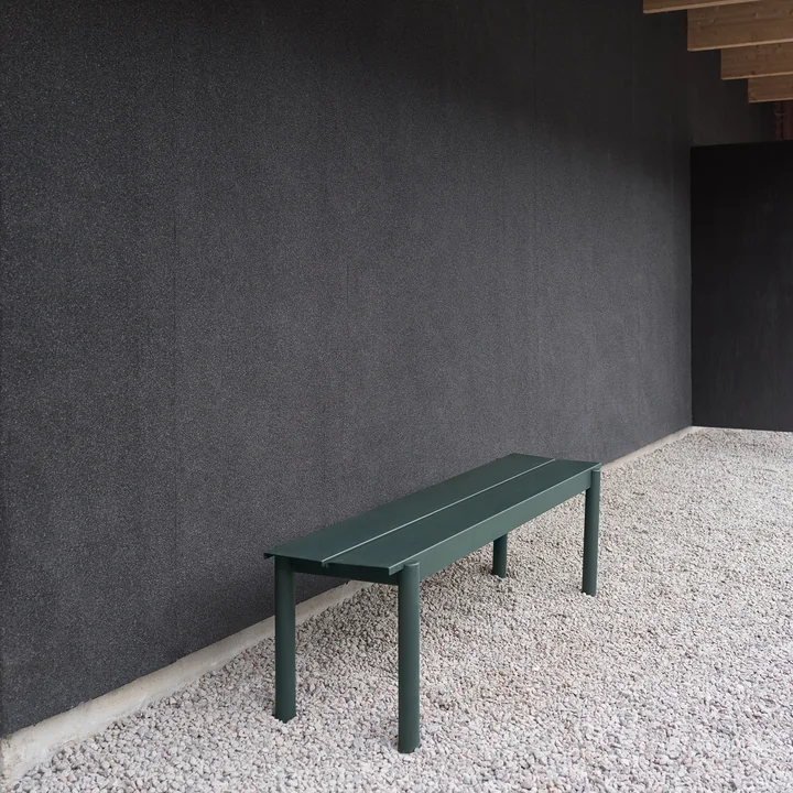 Muuto - Linear Steel Banc, vert foncé