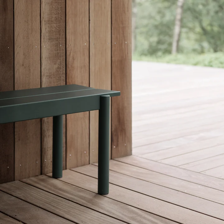 Muuto - Linear Steel Banc, vert foncé