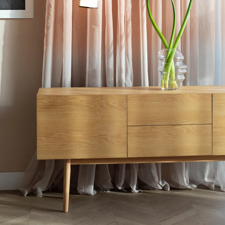 Zuiver - High On Wood Cabinet, chêne, 2 tiroirs, 2 portes