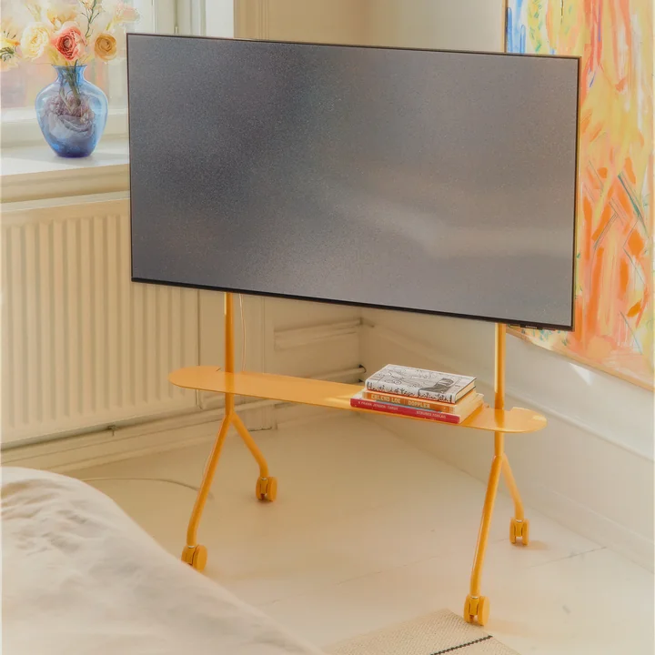 Pedestal - Support TV « Moon Light », 32 à 44 pouces, couleur abricot