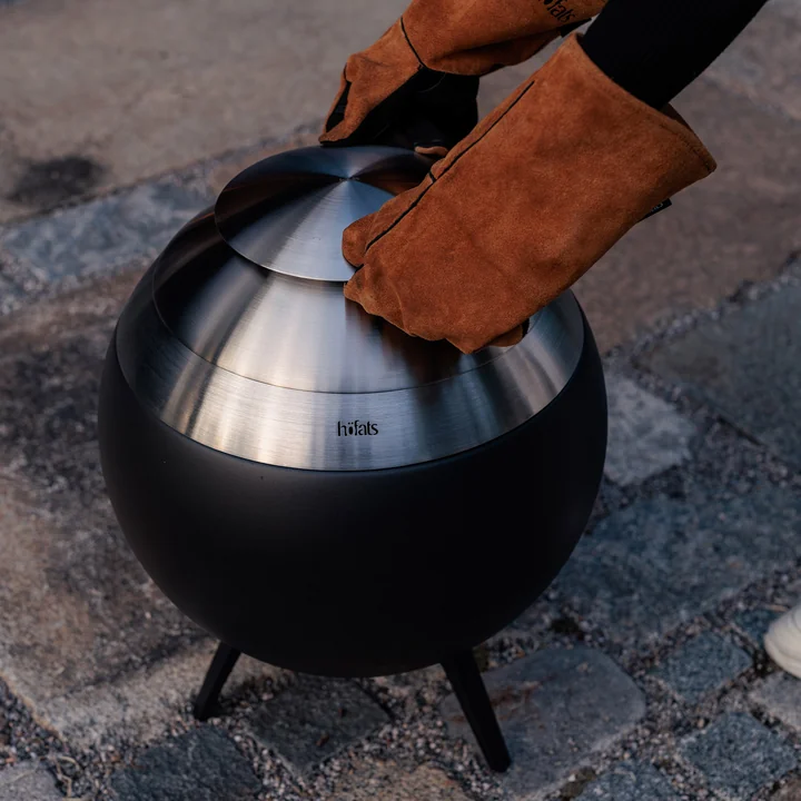 MOON 45 avec couvercle inox brossé de höfats