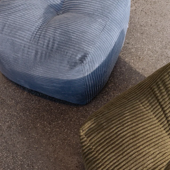 Karup - Buddy Kids Pouf, 50 x 50 cm, hazy blue (554) et khaki green (553)