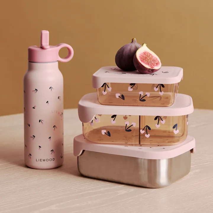 LIEWOOD - Bouteille d'eau Falk, 350 ml, Mini Cherry heart / rosey