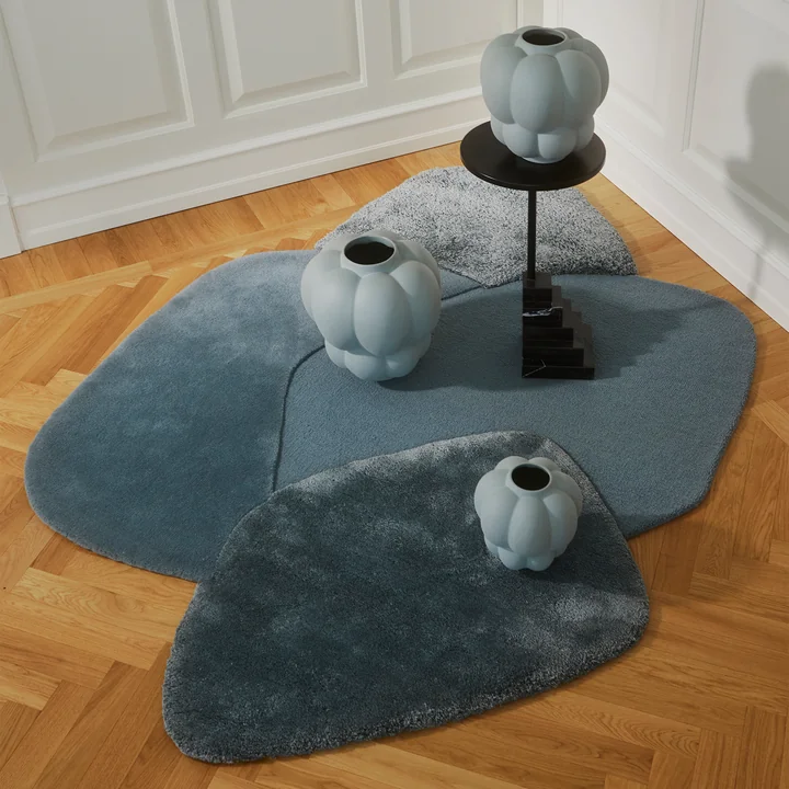 AYTM - Tapis « Mola », 140 x 195 cm, bleu poudré