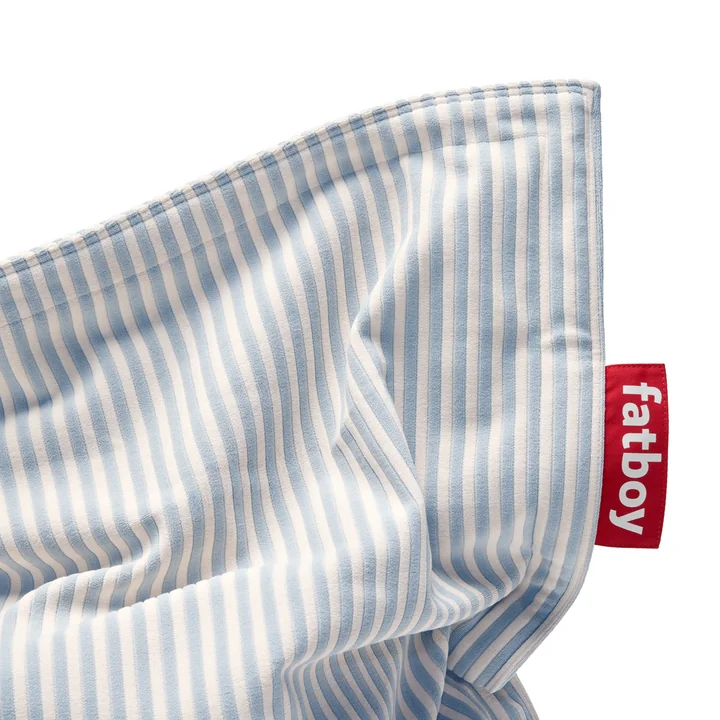 Fatboy - Pouf « Original Slim Terry », bleu blizzard et crème